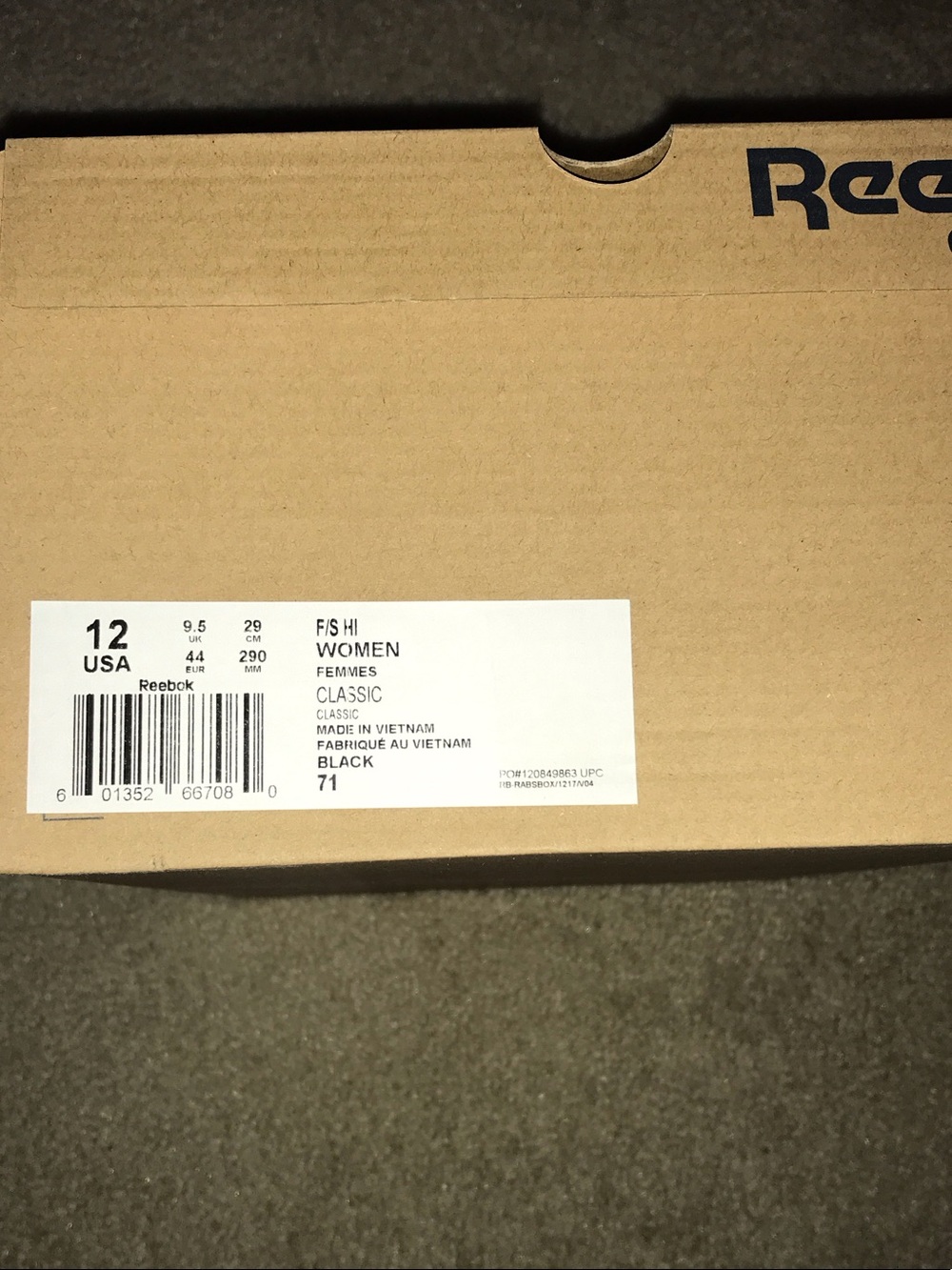 Reebok Women’s Black Leather High-Top Sneakers with Red Logo Accent - Picture 3 of 3